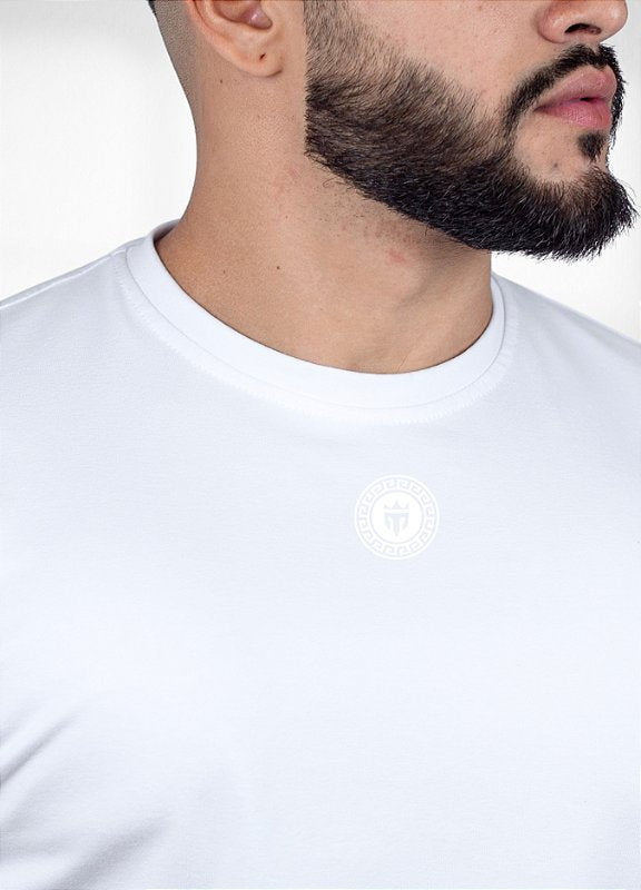 Camiseta básica Branca (brand)  - Algodão  Egípcio