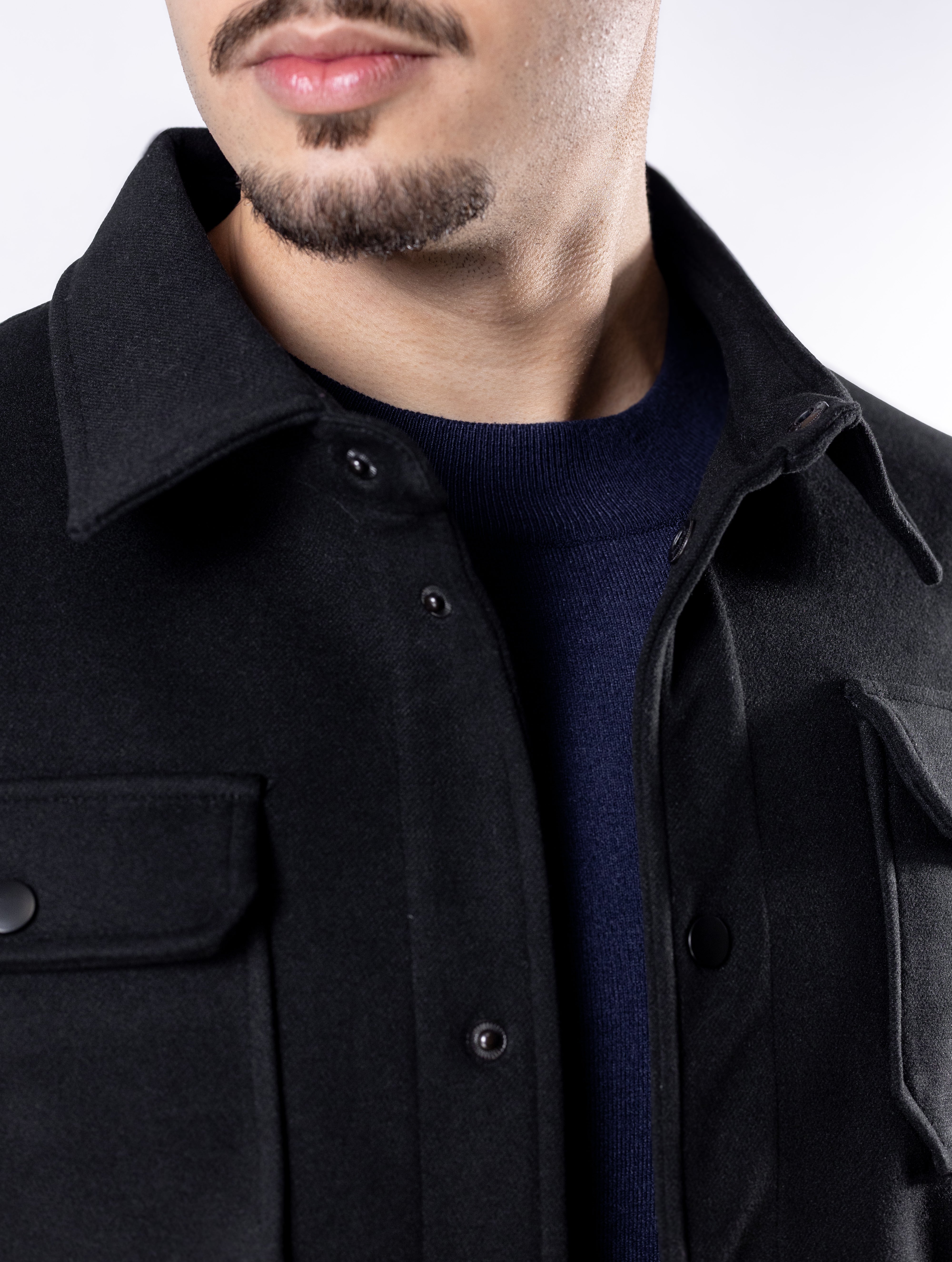 Jaqueta masculina Preta Shaket