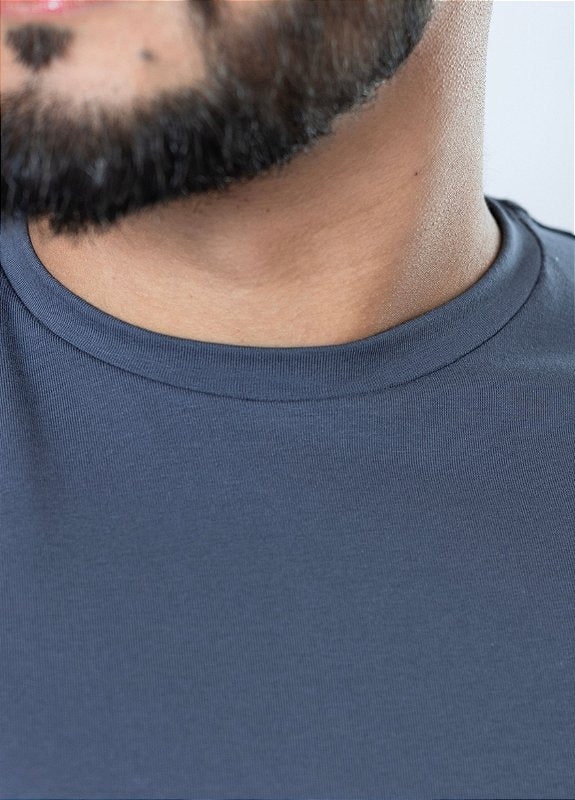 Camiseta básica Cinza - Algodão Egípcio