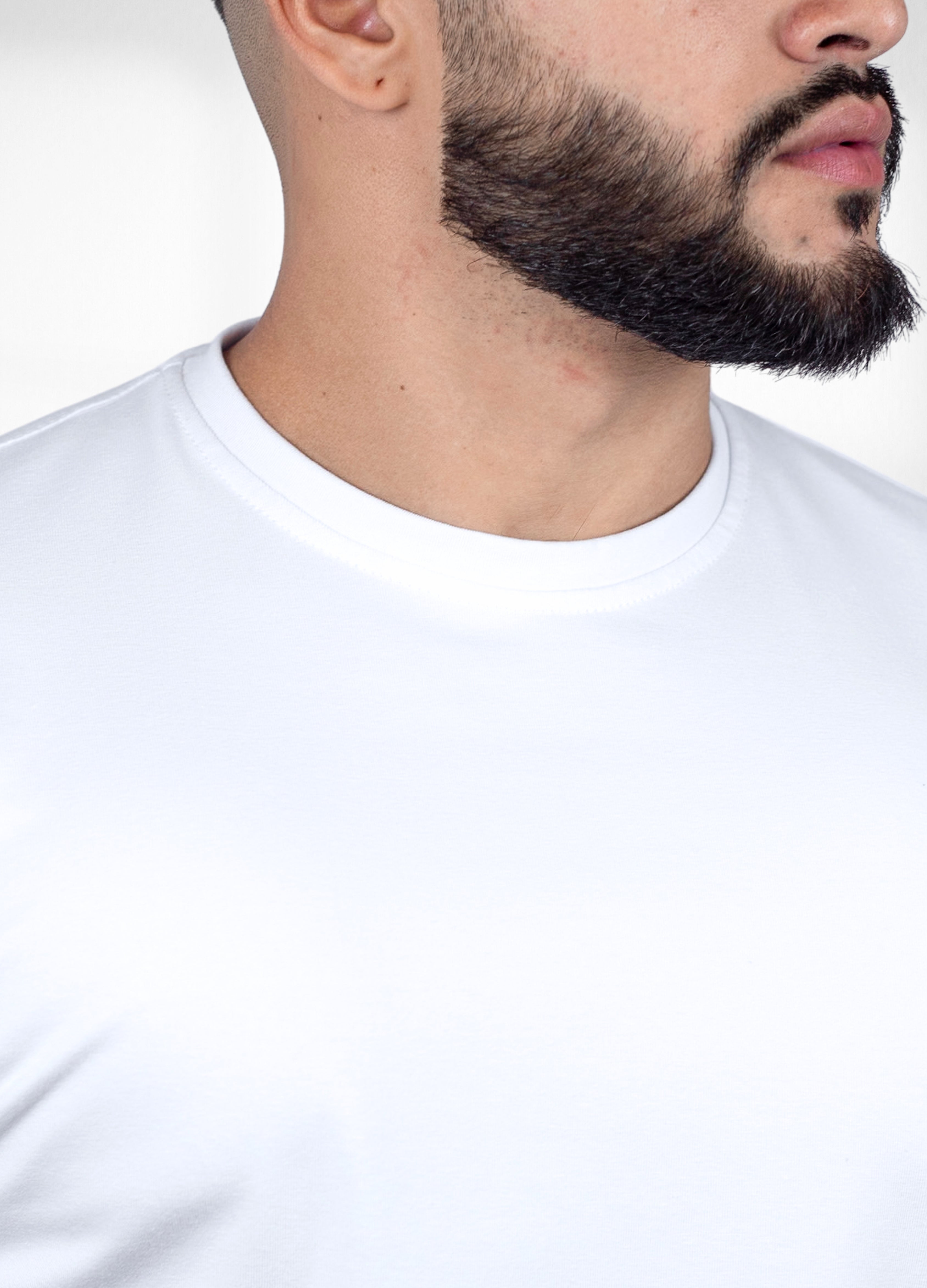 kit 5 Camisetas básicas brancas - Algodão Egipcio