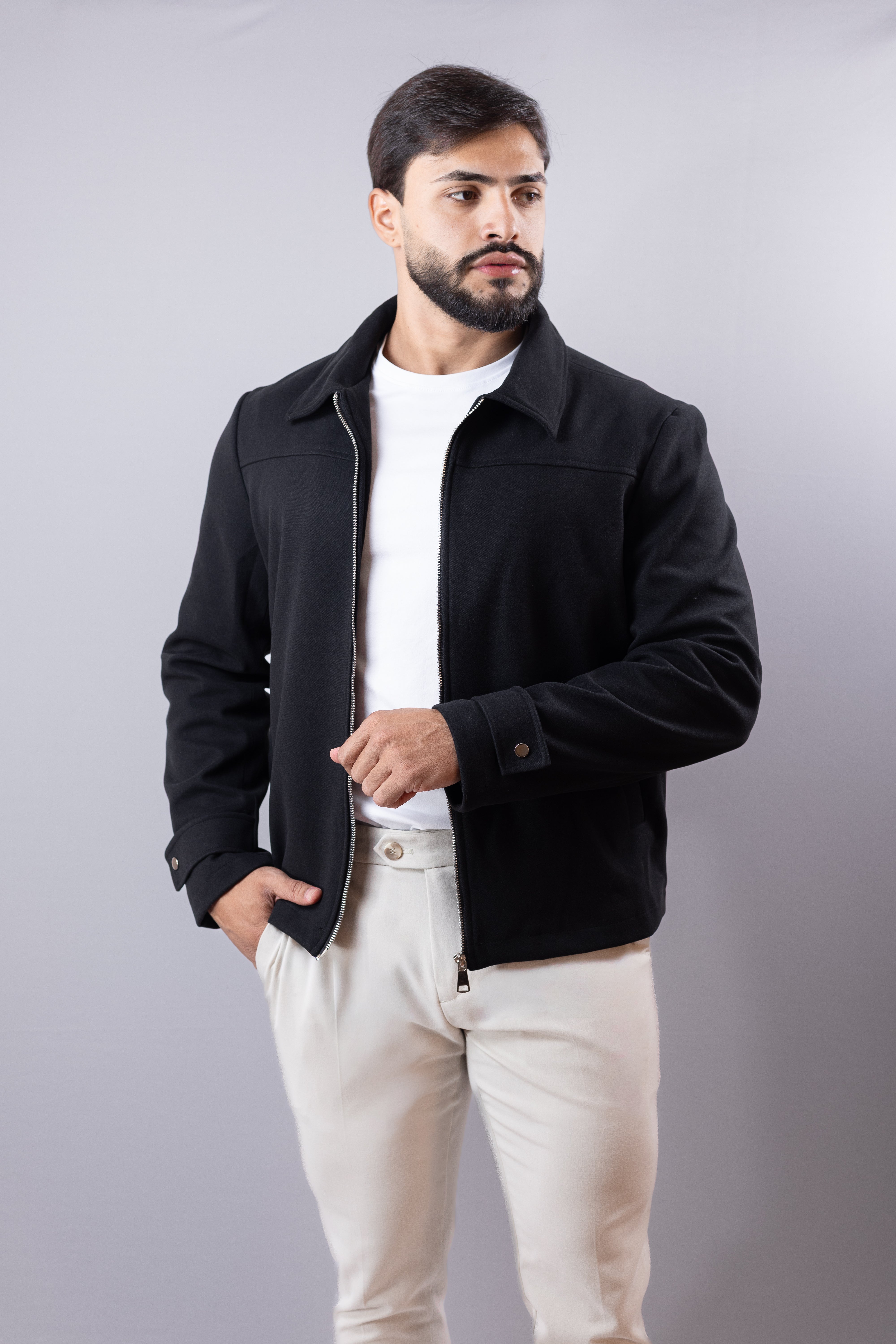 Jaqueta masculina Preta Concept