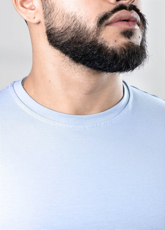 Camiseta básica Azul bebe - Algodão Egipcio