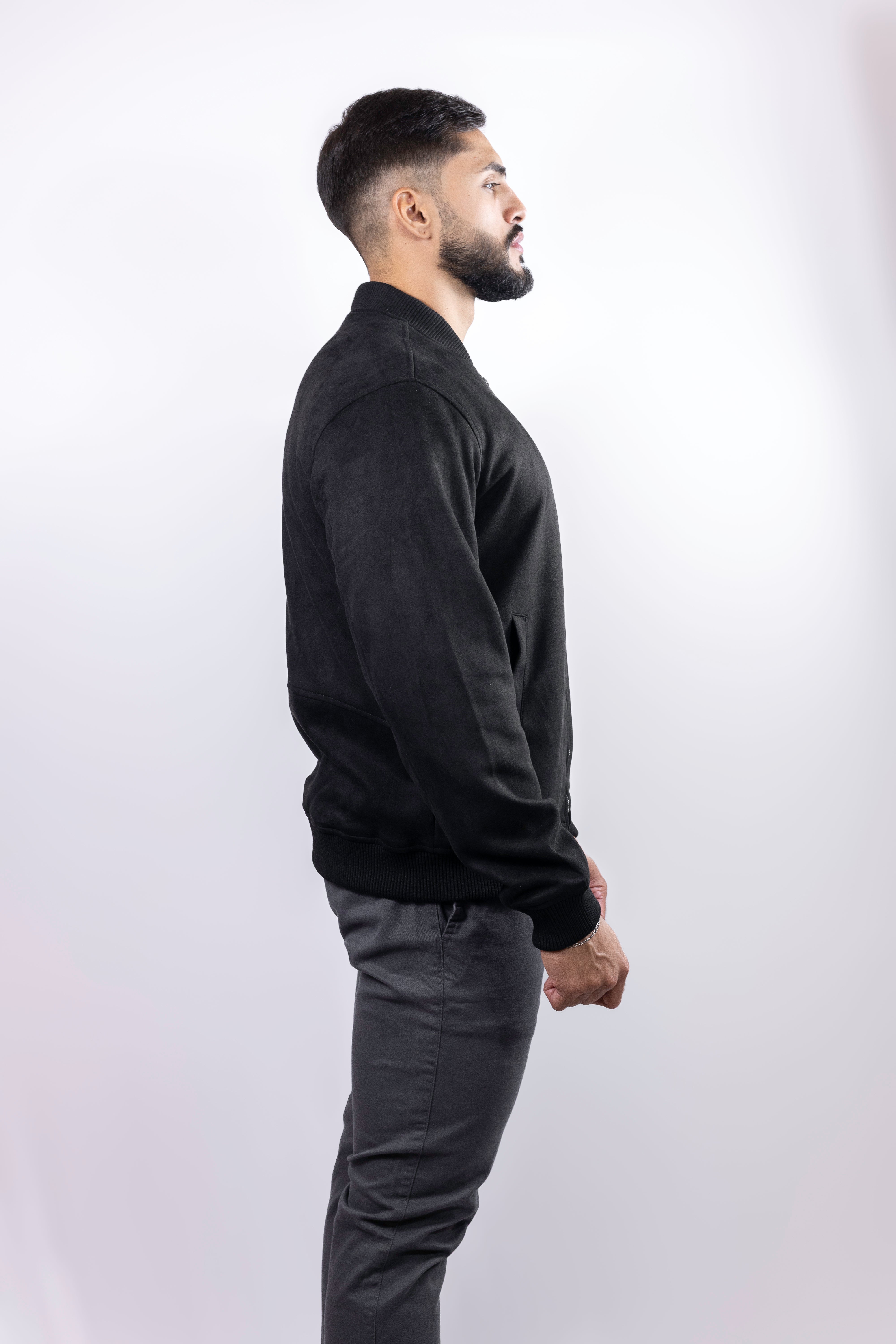 Jaqueta bomber SUEDE cor Preta
