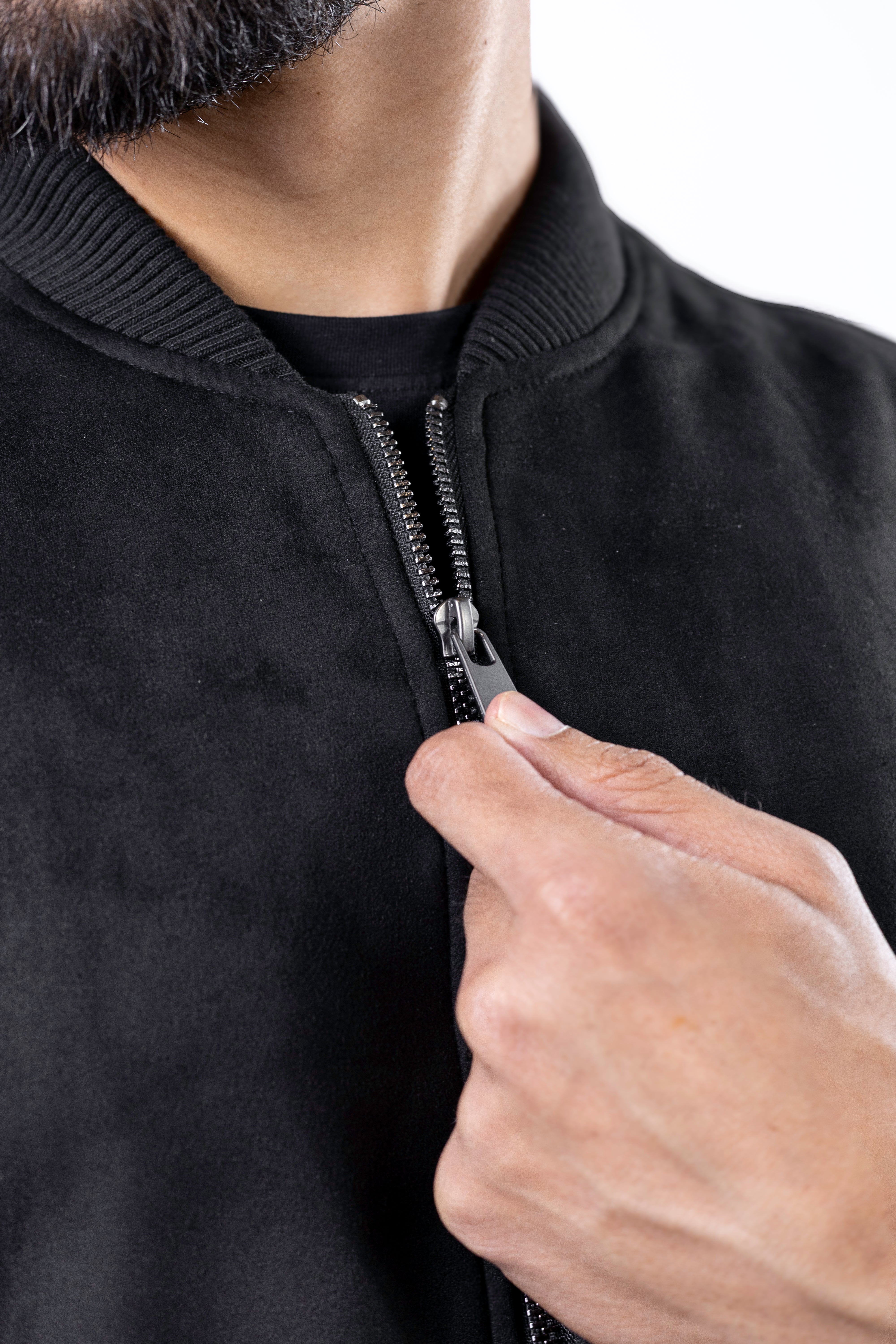 Jaqueta bomber SUEDE cor Preta