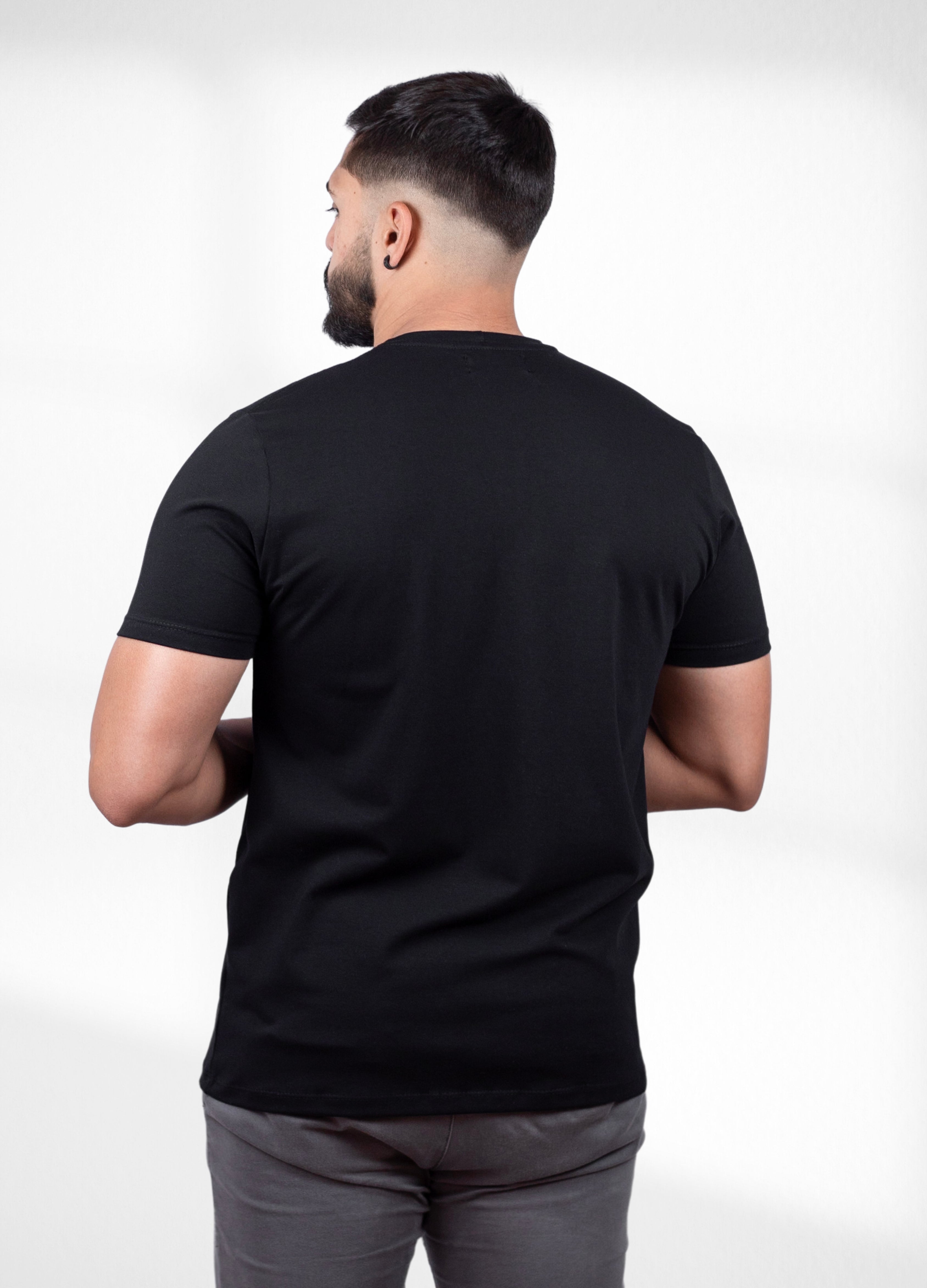 kit 3 Camisetas Básicas Pretas - Algodão Egipcio