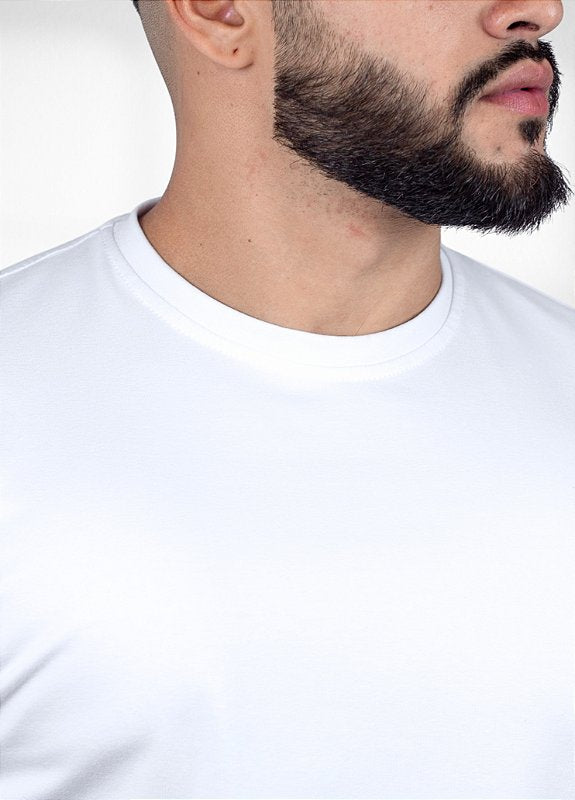 Camiseta básica branca  - Algodão  Egípcio