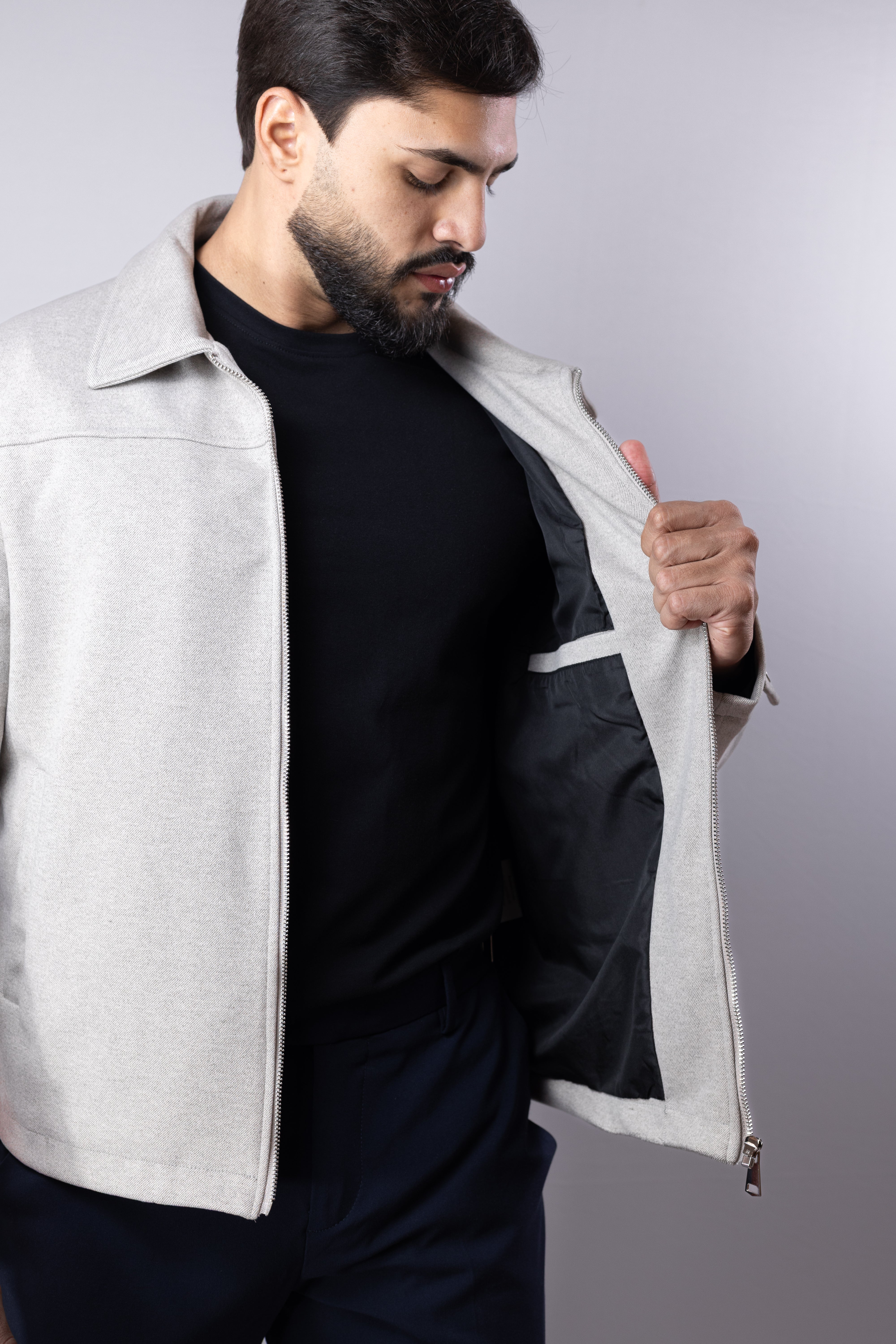 Jaqueta masculina Cinza Concept