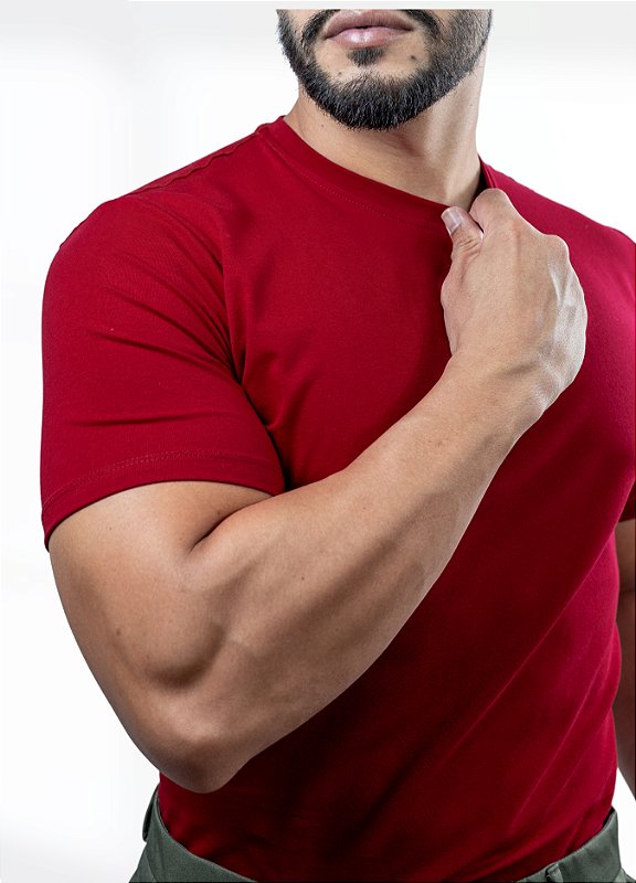 Camiseta básica Vermelha - Algodão Egípcio