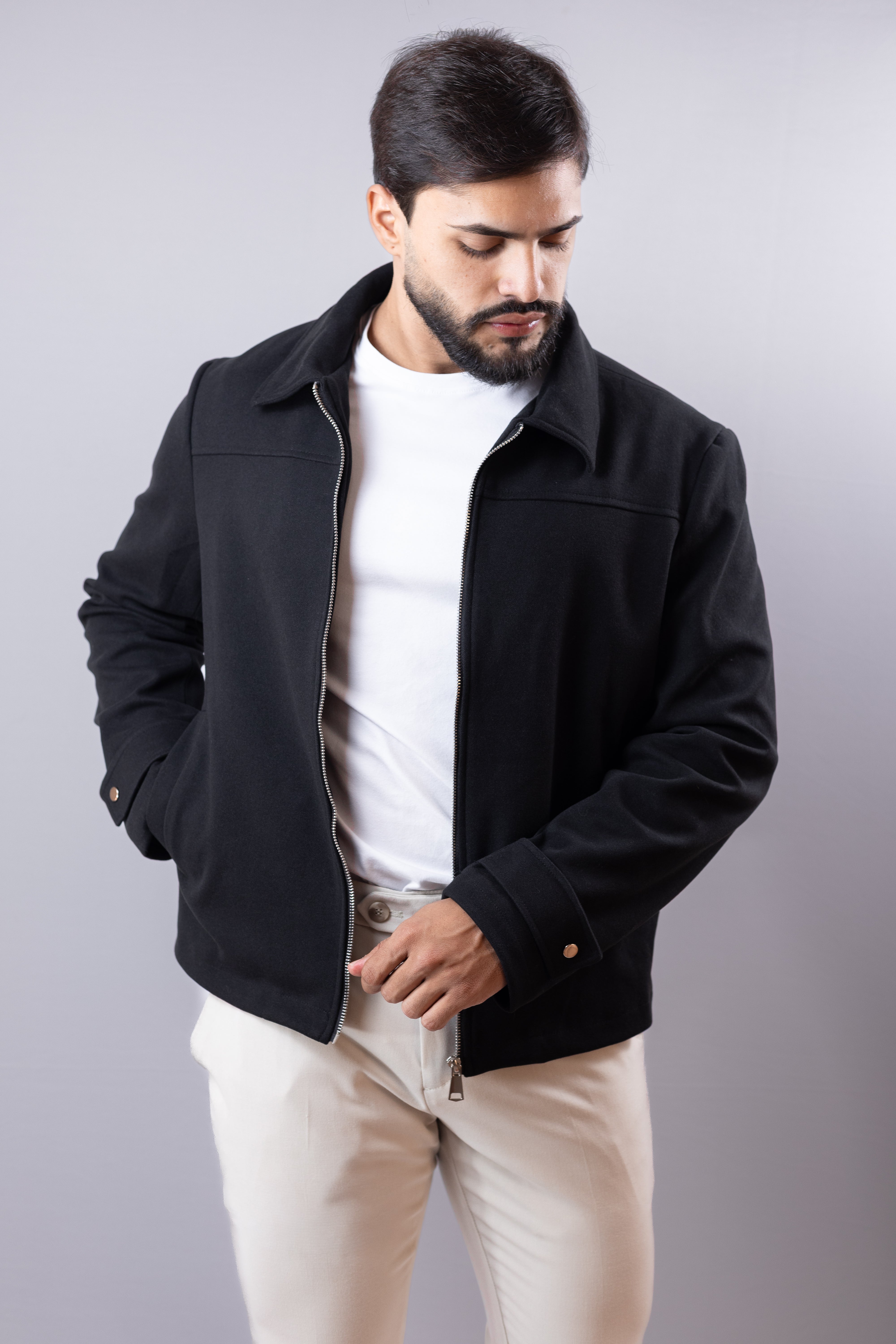 Jaqueta masculina Preta Concept