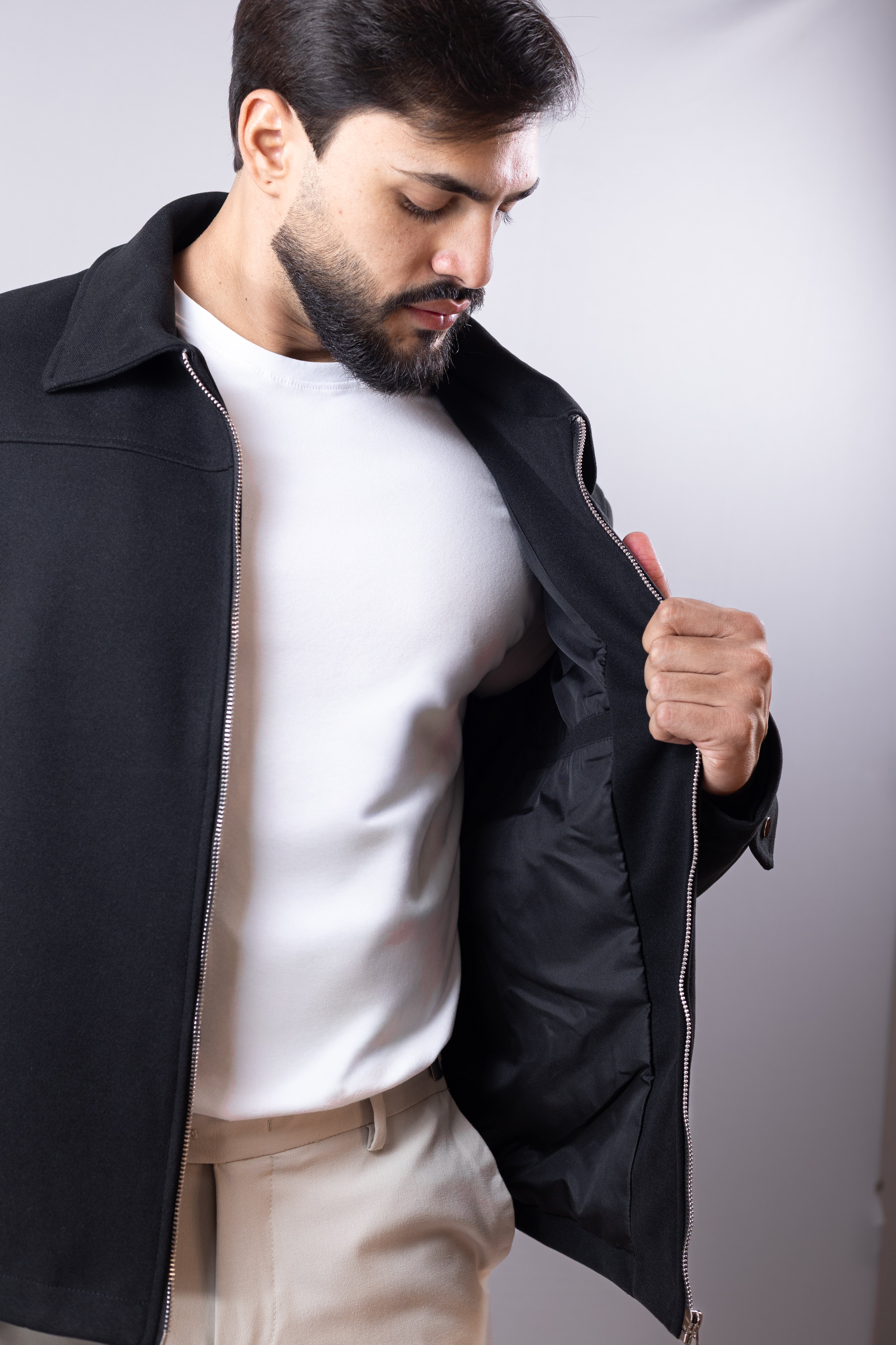 Jaqueta masculina Preta Concept