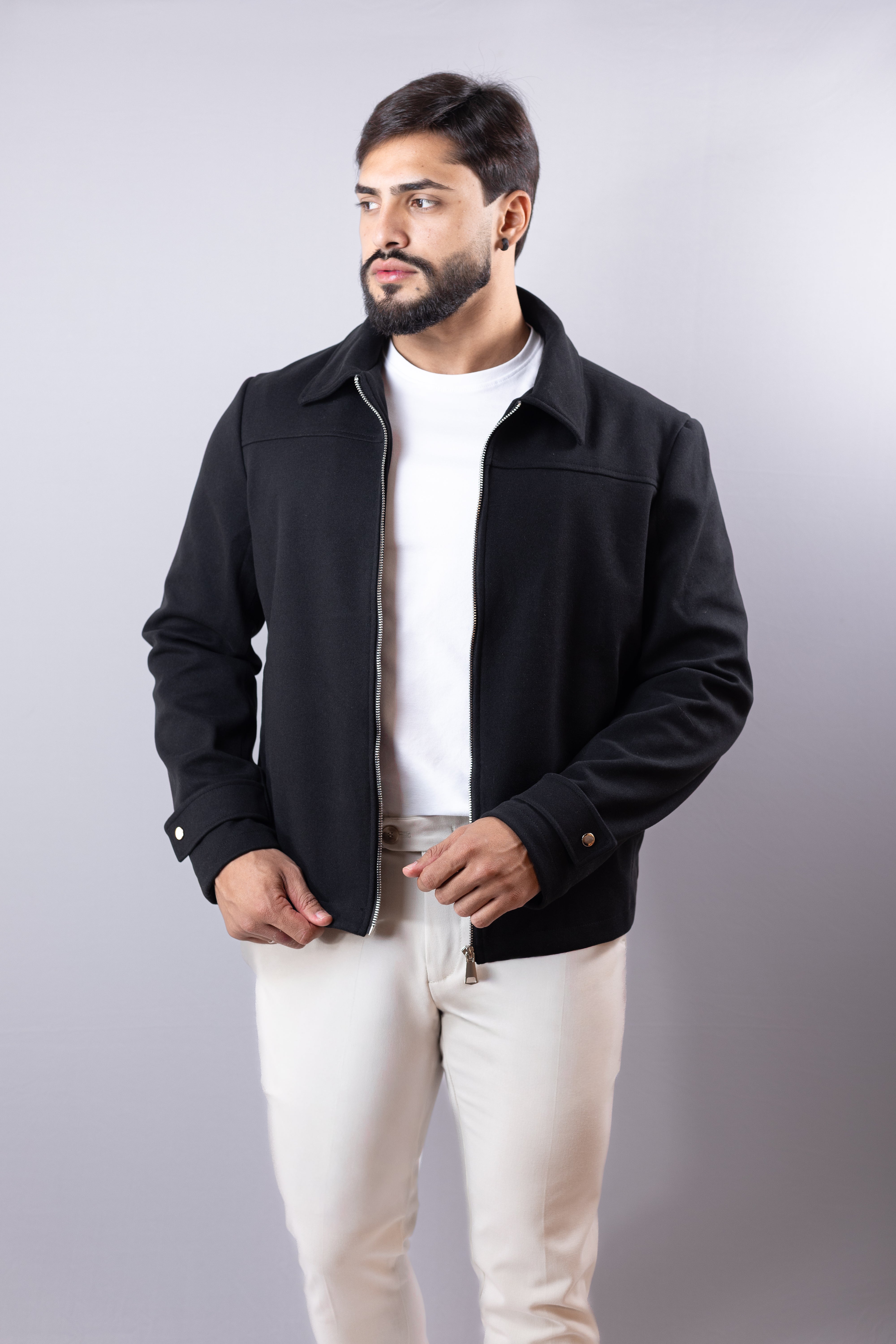 Jaqueta masculina Preta Concept