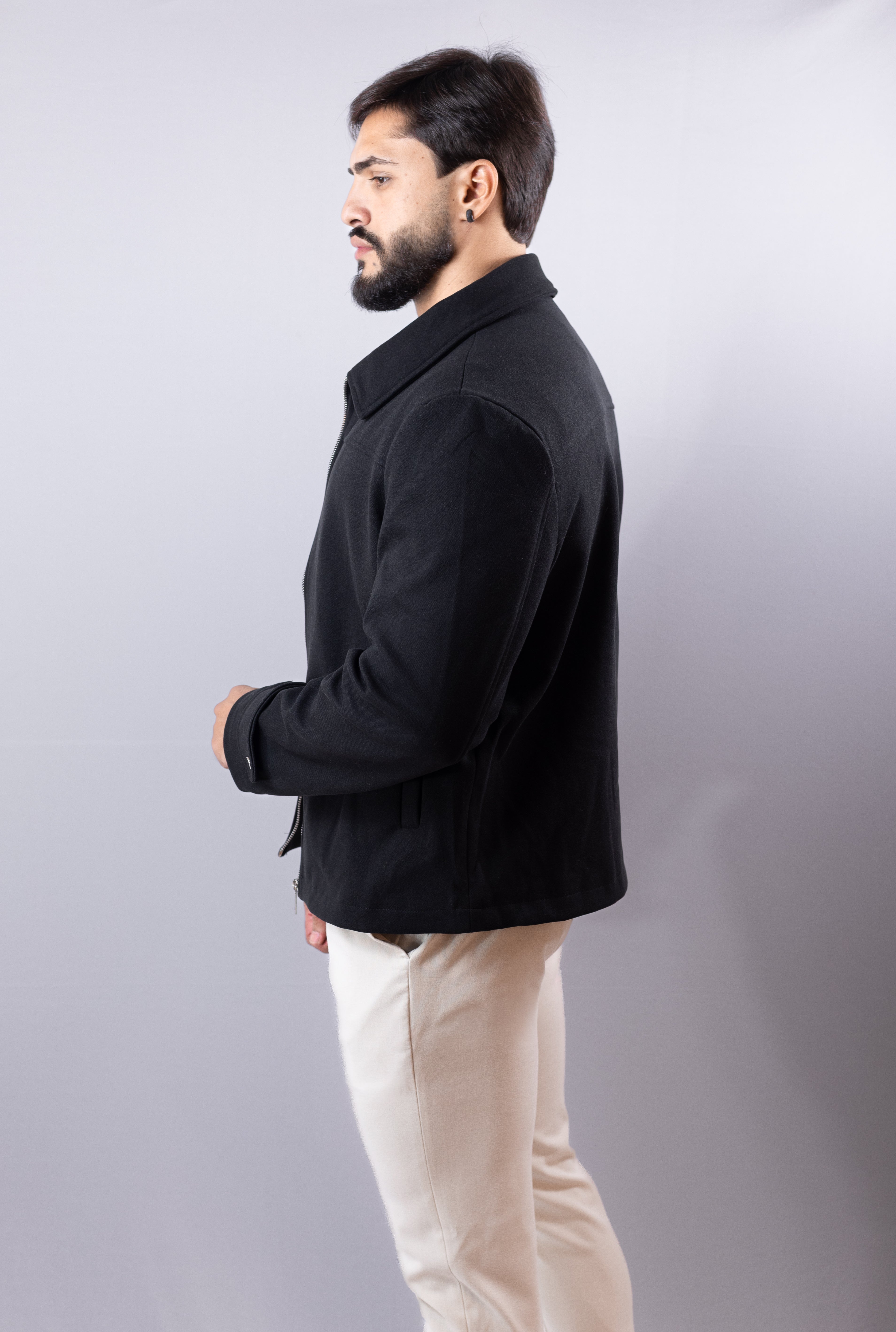 Jaqueta masculina Preta Concept