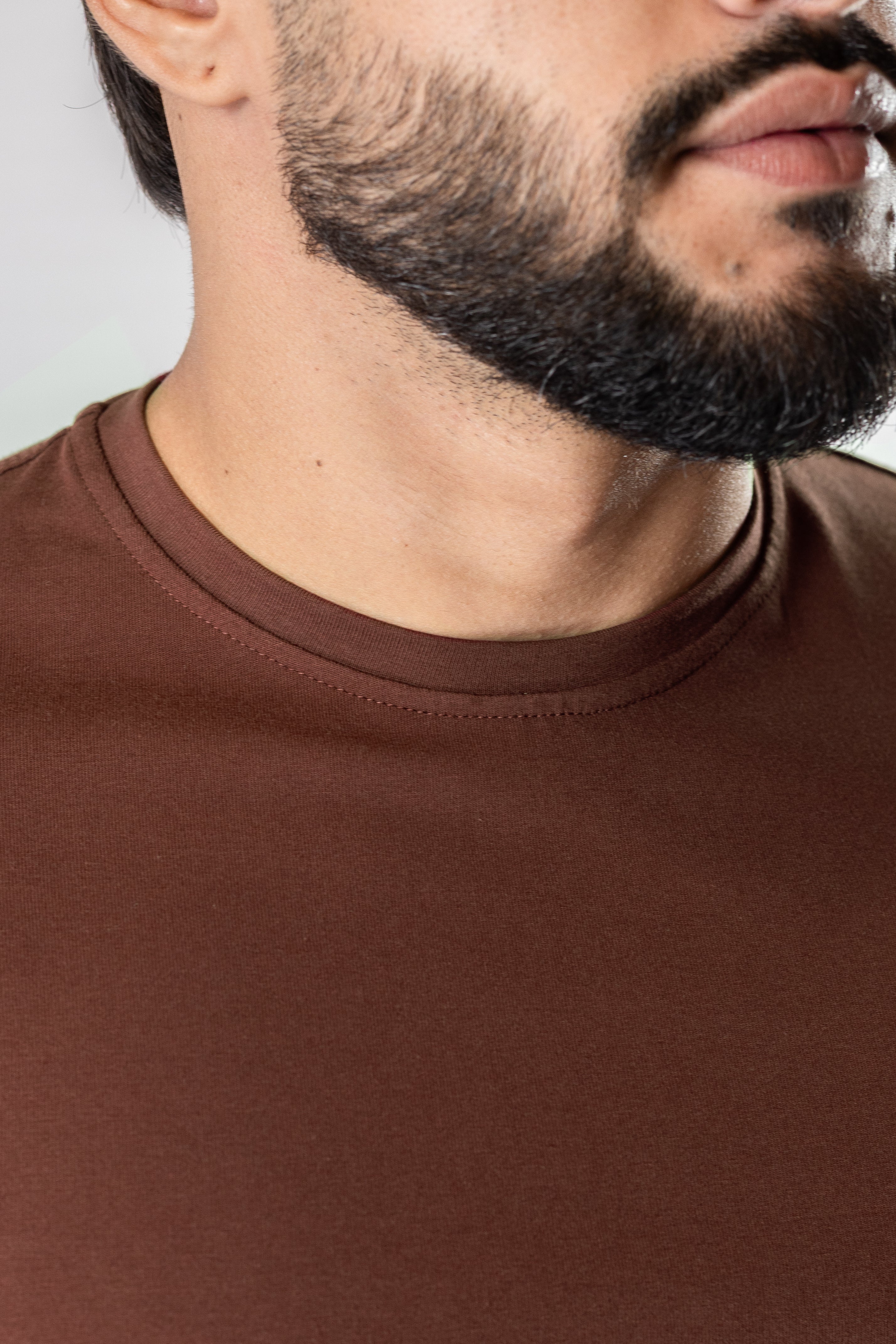 Camiseta básica marrom - Algodão Egípcio