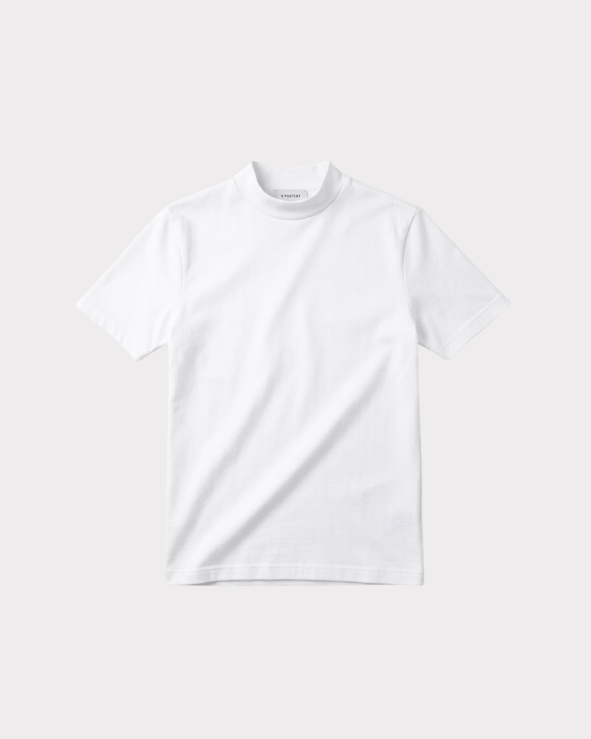 Camiseta Gola alta Branca - Algodão Egípcio