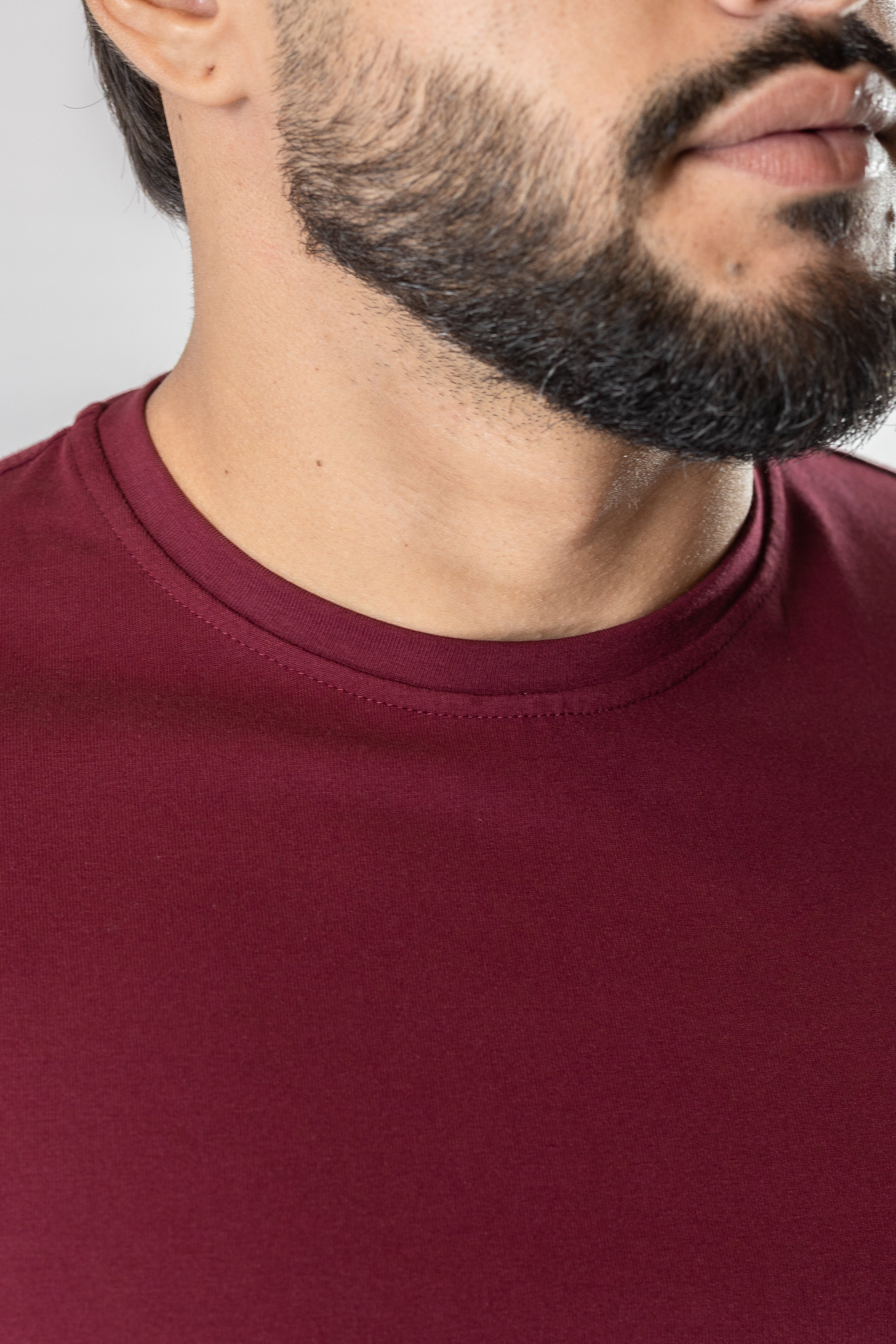Camiseta básica bordô - Algodão Egípcio
