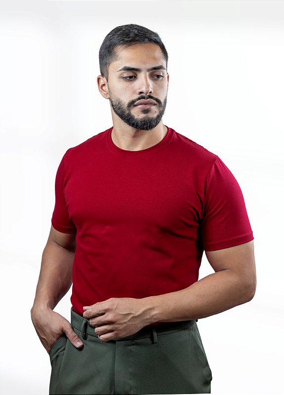 Camiseta básica Vermelha - Algodão Egípcio