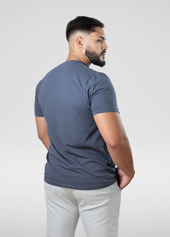 Camiseta básica Cinza - Algodão Egípcio