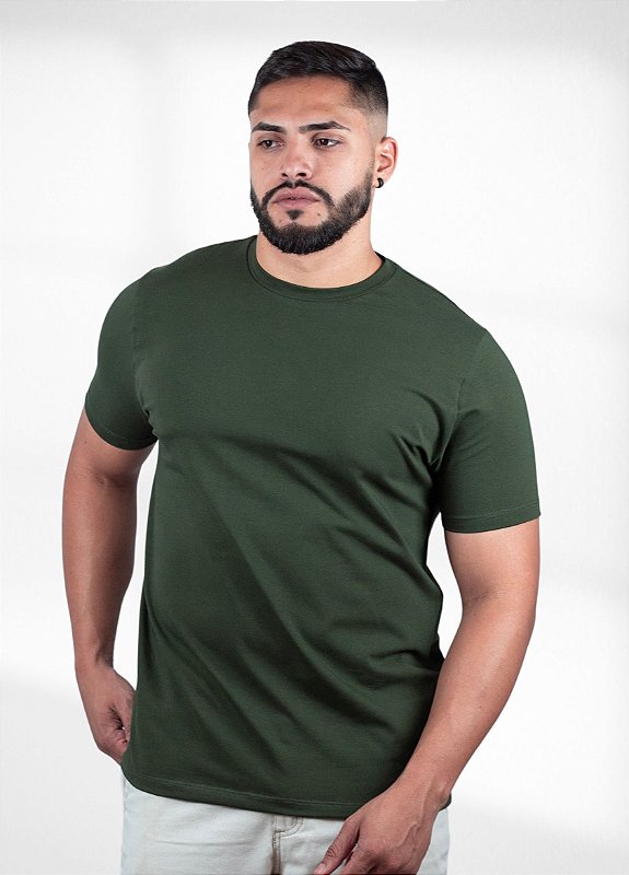 Camiseta básica Verde - Algodão Egípcio